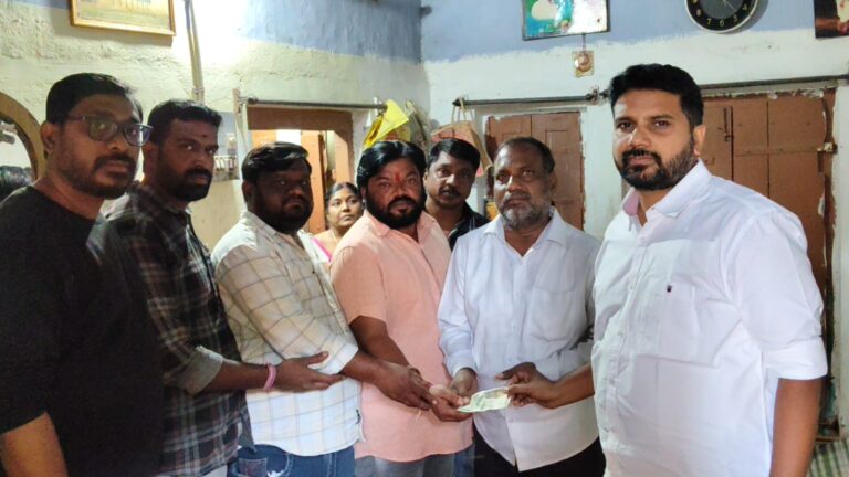 కిడ్నీ వ్యాధిబాధితునికి ఆపన్న హస్తం అందించిన వ్యాల్ల హరీష్ రెడ్డి..