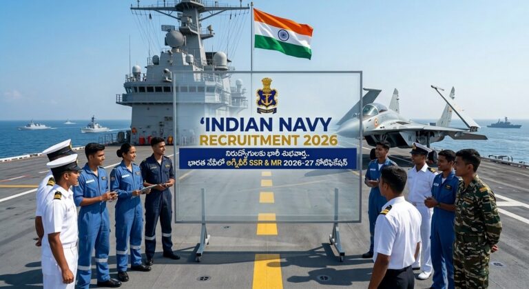 భారత నౌకాదళంలో భారీ ఉద్యోగ అవకాశం: అగ్నివీర్ SSR, MR & మెడికల్ సెయిలర్ నోటిఫికేషన్ విడుదల!